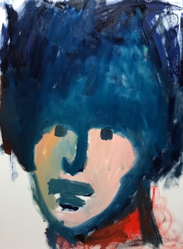 NEW | face  |  72 x 51 cm  |  油彩 x 紙  |  2018  ＃現代アート