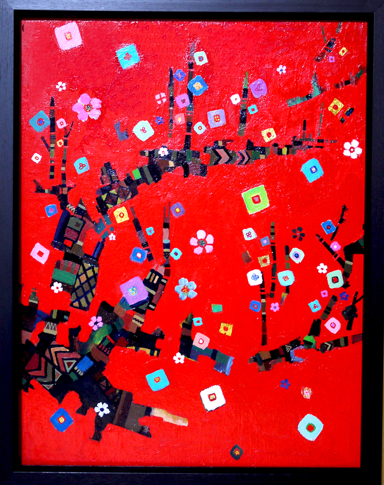 NOW ON SALE | 求龍堂 | 梅 | 53 x 41 cm | 2015| 「百花繚乱」展 | 展示作品は求龍堂よりオンライン販売中。
