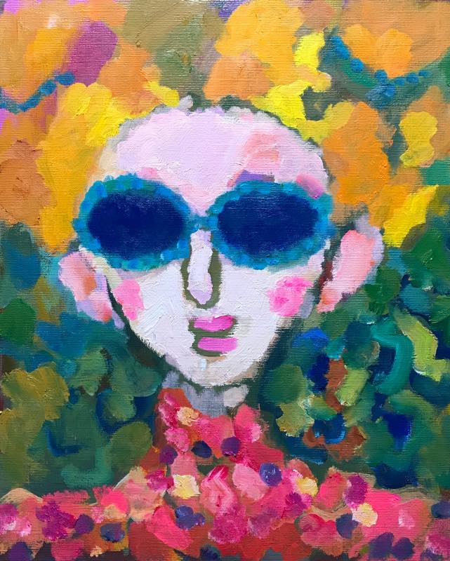 NEW | FACE |  38 x 45 cm  |  油彩 x キャンバスボード  |  2018  ＃現代アート