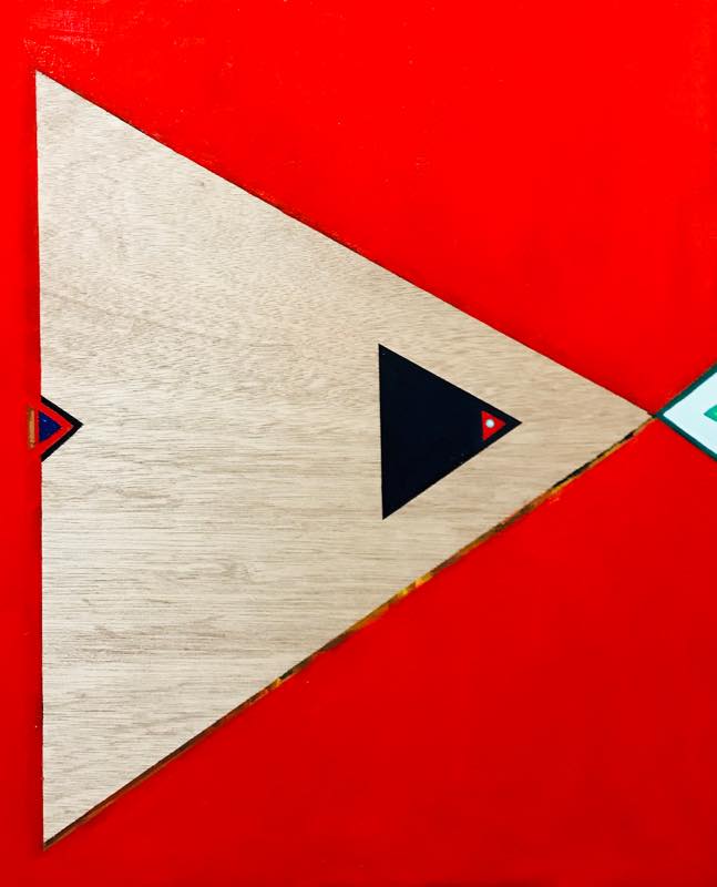 NEW | Dreieck | 65 x 53 cm  |  油彩 x 木製パネル  |  2019  ＃現代アート