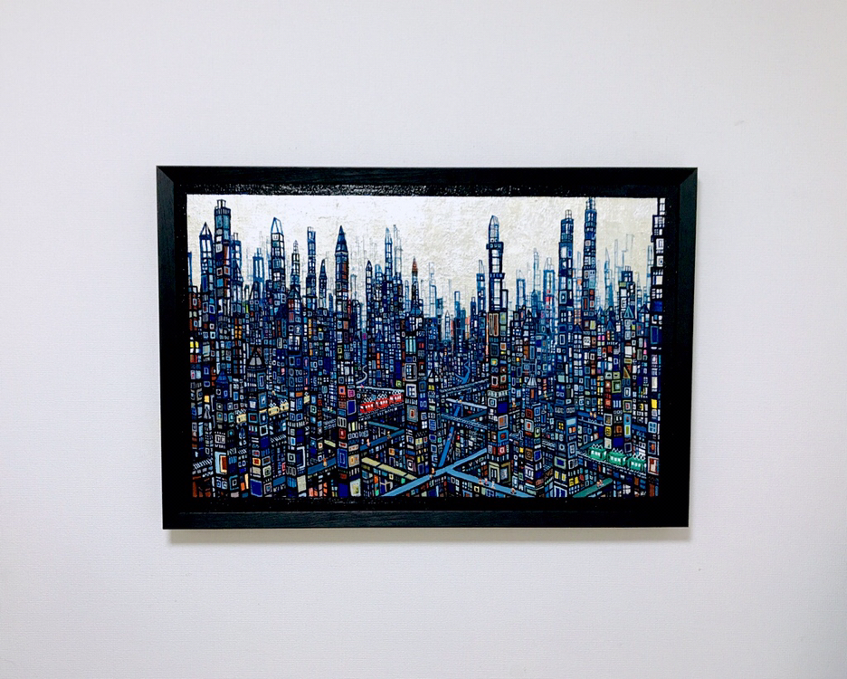 展示予定 | 青のまち | 油彩 x キャンバス | 60 x 80 cm | 2019 #現代アート