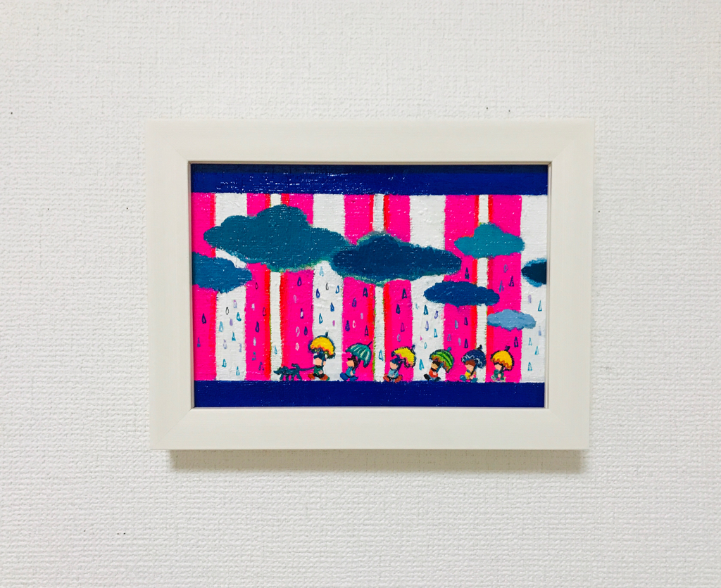 NEW | 展示予定 | Rainy day | 油彩 x キャンバスボード | 15 x 22 cm | 2019 #現代アート