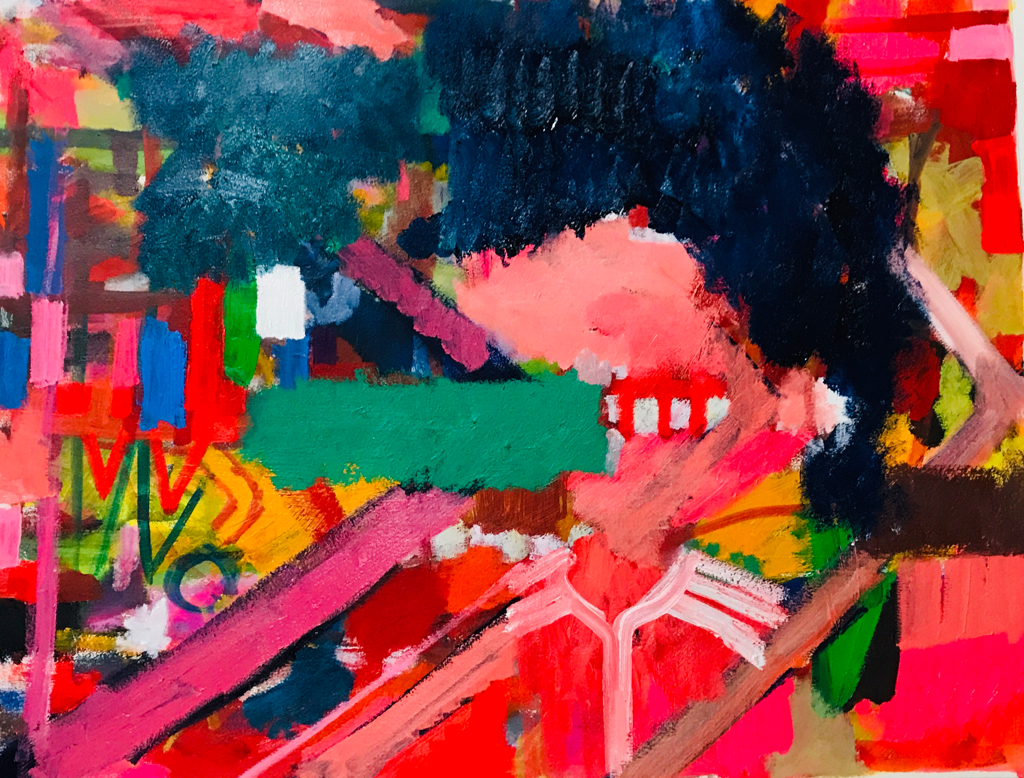 描きかけの絵 | 油彩 x 油彩用紙 | 54 x 72 cm | 2019 #現代アート