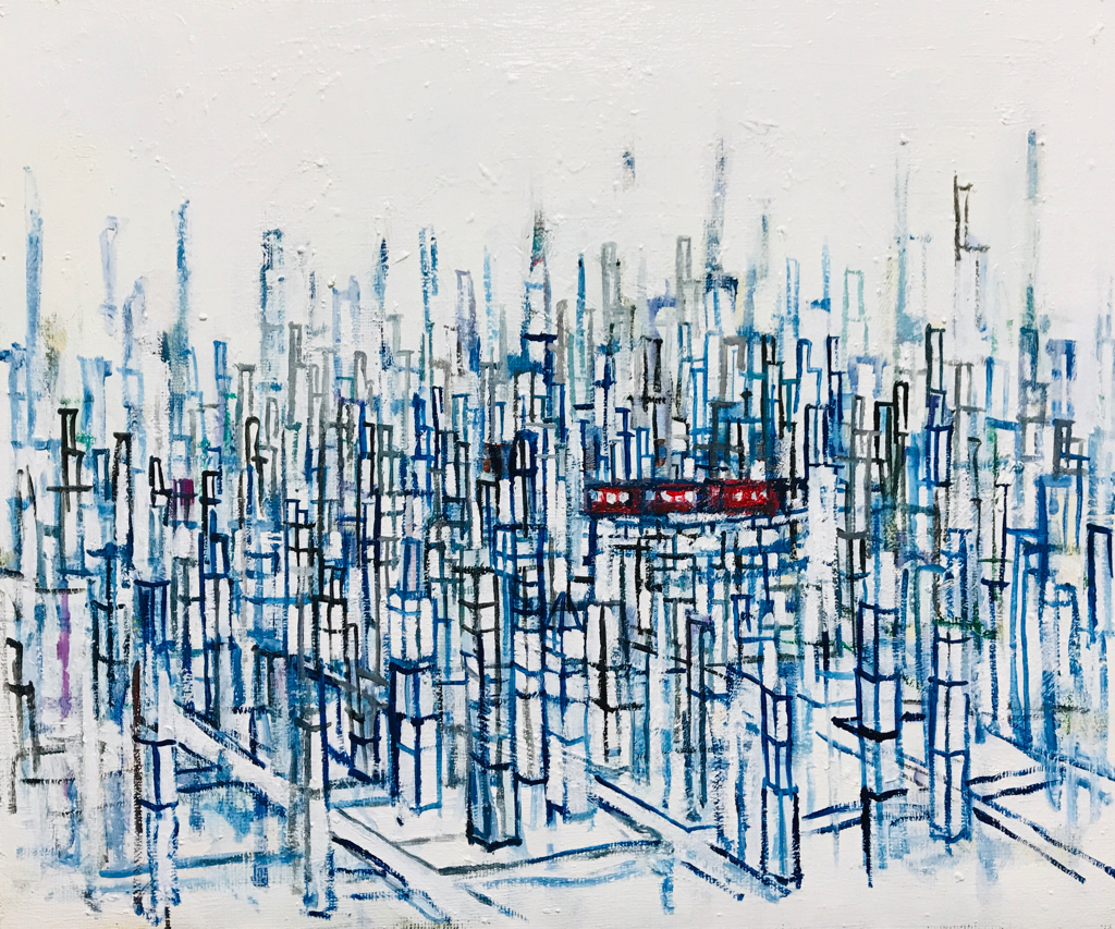 描きかけの絵 | 油彩 x キャンバスボード | 38 x 45 cm | 2019 #現代アート