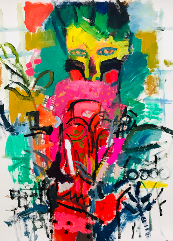 描きかけの絵 | 油彩 x 油彩用紙 | 72 x 54 cm | 2019 #現代アート