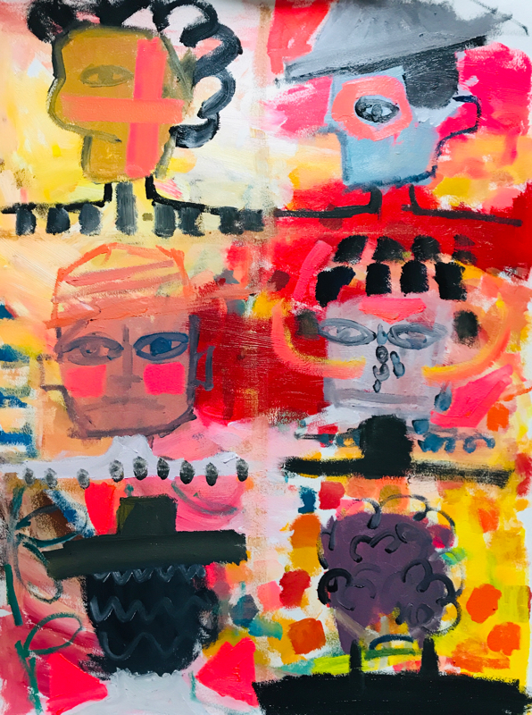 描きかけの絵 | 油彩 x 油彩用紙 | 72 x 54 cm | 2019 #現代アート