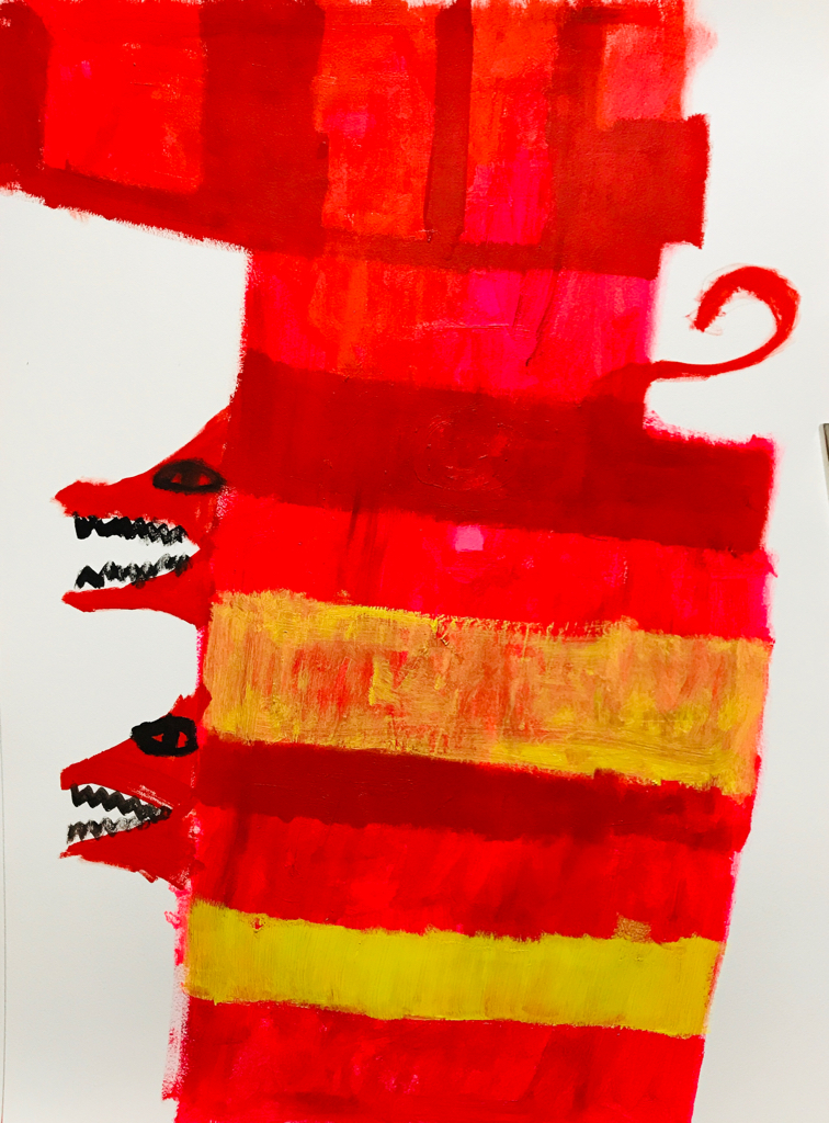 NEW | 油彩 x 油彩用紙 | 72 x 54 cm | 2020 #現代アート