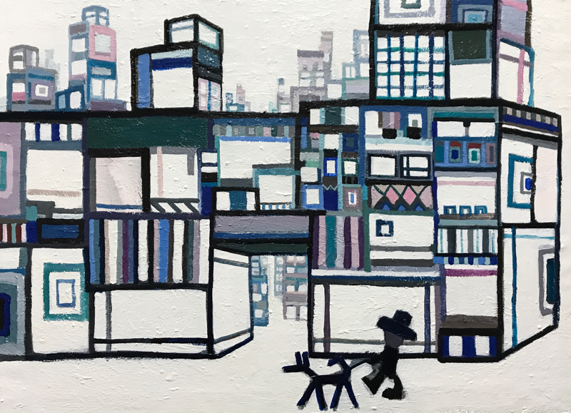 NEW | City Walker | 油彩 x キャンバス | 53 x 72 cm | 2020 #現代アート