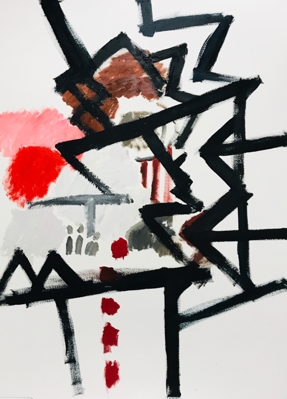 描きかけの絵 | 油彩 x 油彩用紙 | 72 x 54 cm | 2020 #現代アート