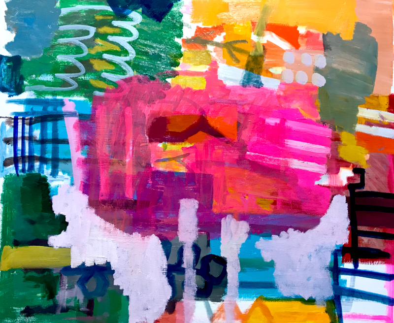 描きかけの絵 | 油彩 x 木製パネル | 60 x 72 cm | 2020 #現代アート