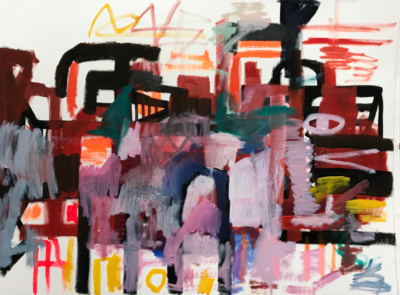 描きかけの絵 | 油彩 x 油彩用紙 | 54 x 72 cm | 2020 #現代アート