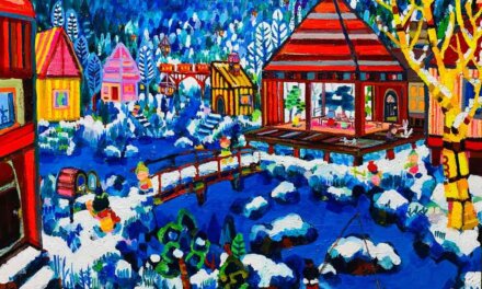 展示予定 | NEW | winter house | 油彩 x 木製パネル | 60 x 72cm | 2021 #絵画