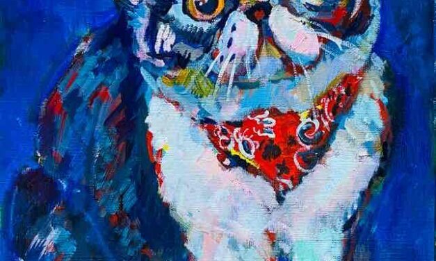 SOLD | 油彩 x 油彩用紙  | 30 x 24cm | 2023 | OTANI. #猫 #現代アート