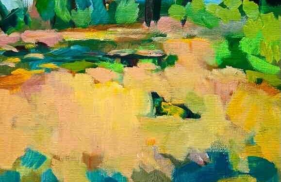 描きかけの絵 | 油彩 x 油彩用紙  | 41 x 33cm | 2023 #現代アート #絵画 #風景画