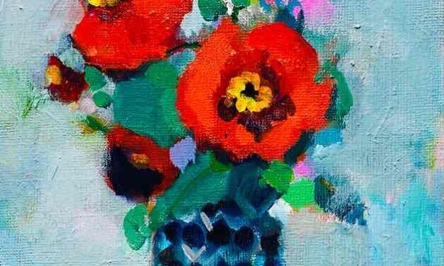 描きかけの絵 | 油彩 x キャンバスボード  | 27 x 22cm | 2023 #現代アート #花