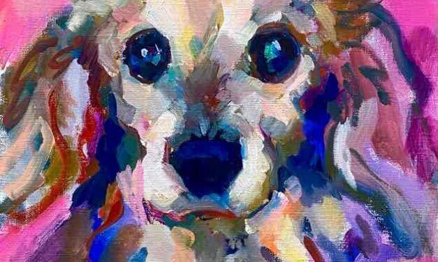 NEW | ダックスフント | 油彩 x 油彩用紙  | 30 x 24cm | 2023 #犬