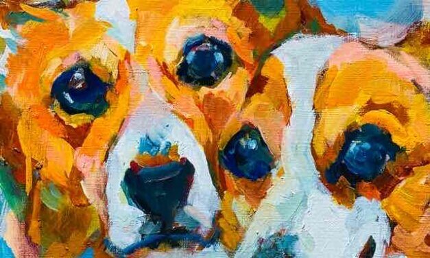 NEW | 油彩 x 油彩用紙  | 30 x 24cm | 2023 #犬