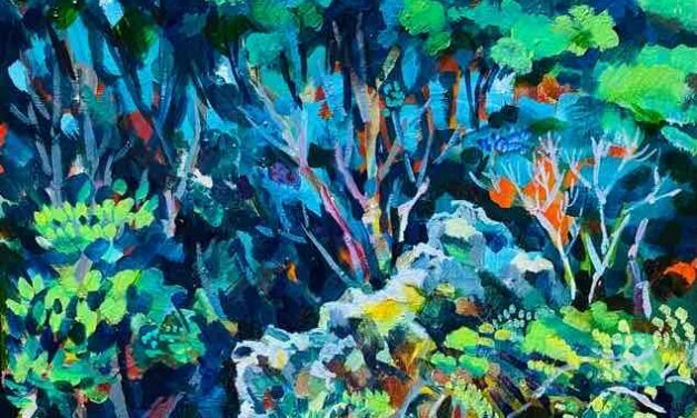 NEW & ON SALE | もりの散歩道 | 油彩 x 油彩用紙 | 42 x 34cm | 2023 #現代アート