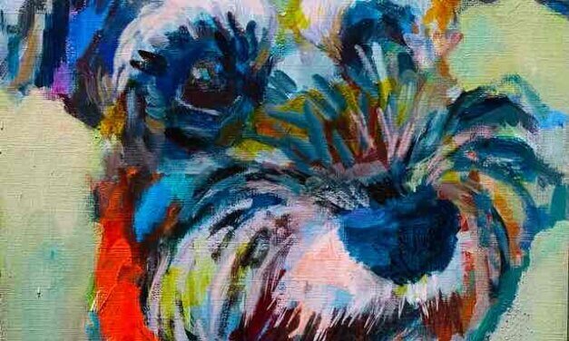 NEW | 油彩 x 油彩用紙  | 30 x 24cm | 2023 #犬