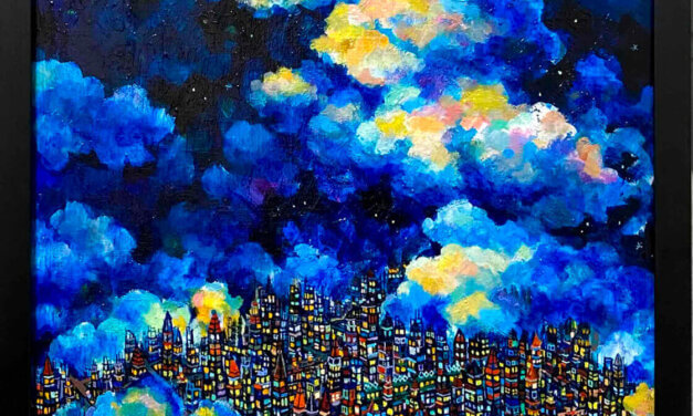 SOLD | 夜空のまち | 72x53cm | 展覧会 | ART FAIR GINZA | 9月2日-9月6日 | 2023 #TAGBOAT