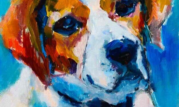 NEW | 油彩 x 油彩用紙  | 30 x 24cm | 2023 #犬