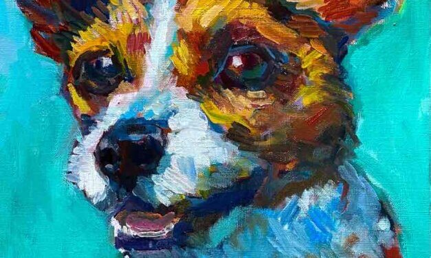 NEW | 油彩 x 油彩用紙  | 30 x 24cm | 2023 #犬