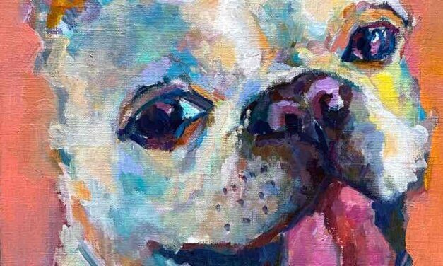 NEW & SOLD | 油彩 x 油彩用紙  | 30 x 24cm | 2023| OTANI. #犬