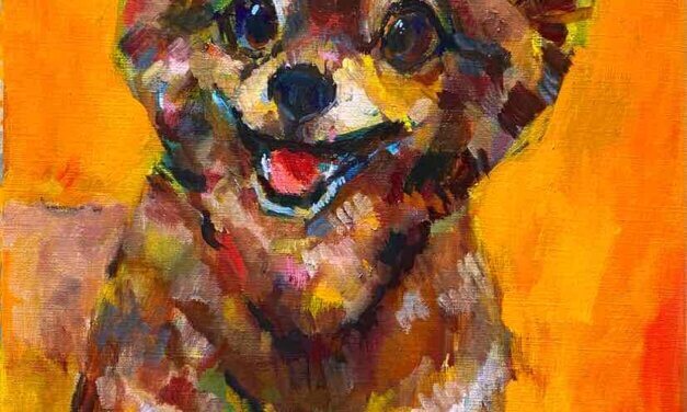 SOLD | 油彩 x 油彩用紙  | 30 x 24cm | 2023| OTANI. #犬