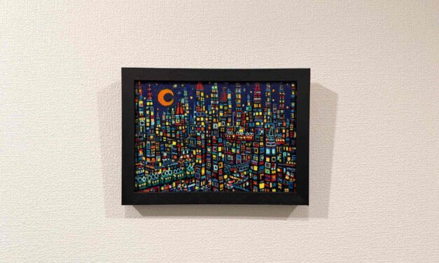 NEW & ON SALE | 夜のまち | 油彩 x キャンバス | 15 x 22cm #otani.