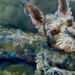 NEW | 油彩 x 油彩用紙  | 30 x 24cm  #犬 #現代アート