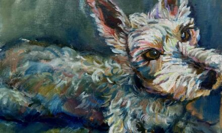 NEW | 油彩 x 油彩用紙  | 30 x 24cm  #犬 #現代アート