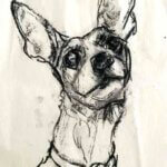 NEW | ドローイング x 水彩 x 紙  | 22 x 22cm | 2024 #犬