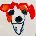 NEW | ドローイング x 紙  | 29 x 21cm | 2025 #犬