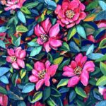 NEW | 山茶花 | 油彩 x キャンバスボード | 45 x 38cm #現代アート
