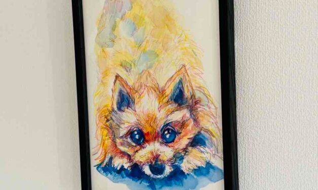 NEW & sold | 水彩 x 紙  | 29 x 22cm | 2026 #犬