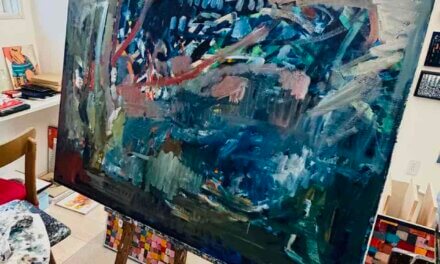 描きかけの絵 | 油彩 x 木製パネル  | 80 x 130cm  #現代アート