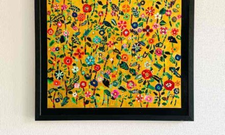 SOLD | 花 | 油彩 x 木製パネル | 38 x 45cm #tagboat