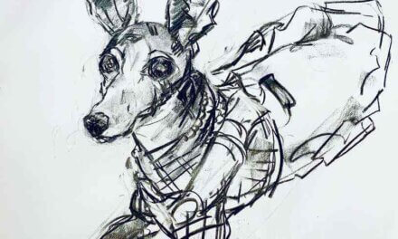 NEW | ドローイング x 紙  | 60 x 50cm | 2025 #犬