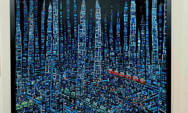 ON SALE | まち| ブラック | 油彩 x キャンバス | 80 x 100cm #TAGBOAT