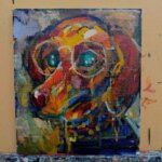 描きかけの絵 | 油彩 x 木製パネル  | 53 x 45cm  #現代アート