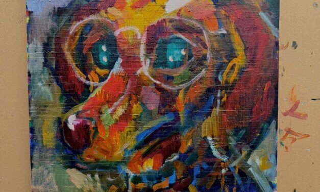 描きかけの絵 | 油彩 x 木製パネル  | 53 x 45cm  #現代アート