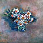NEW | 水仙の花 | 油彩 x キャンバスボード | 45 x 53cm #現代アート
