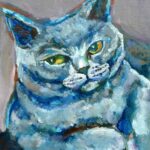 NEW | 油彩 x 油彩用紙  | 30 x 24cm | 2026 #現代アート #猫