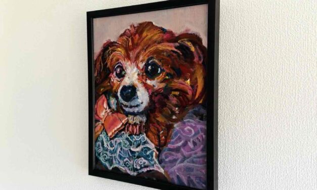 SOLD | 油彩 x 油彩用紙  | 30 x 24cm | OTANI. #犬