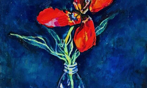 NEW | チューリップ | 油彩 x キャンバスボード | 45 x 38cm #現代アート