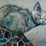 NEW | 油彩 x 油彩用紙  | 30 x 24cm | 2026 #現代アート #猫