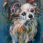 NEW | 油彩 x 油彩用紙  | 30 x 24cm  #犬 #現代アート