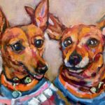 NEW | 油彩 x 油彩用紙  | 30 x 24cm  #犬 #現代アート