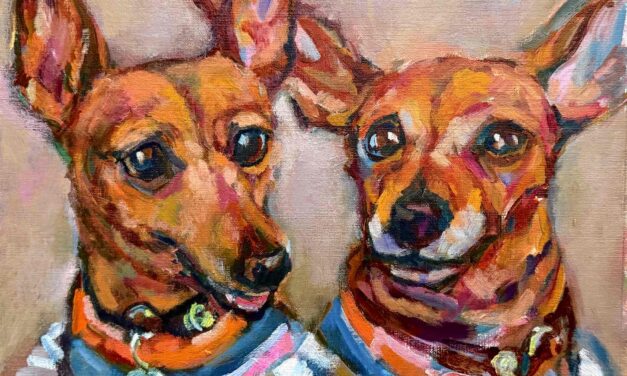NEW | 油彩 x 油彩用紙  | 30 x 24cm  #犬 #現代アート