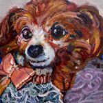 NEW | 油彩 x 油彩用紙  | 30 x 24cm  #犬 #現代アート